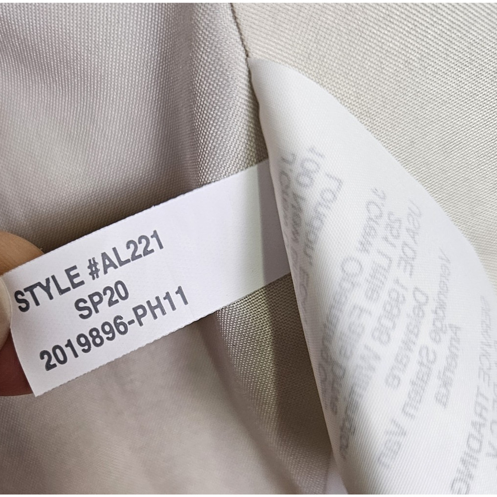 J.Crew Linen Cotton Holland Blazer Womens 4 Crosshatch Beige Career Jacket AL221 - Picture 15 of 16